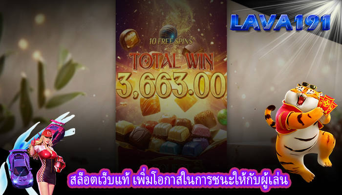 สล็อตเว็บแท้ เพิ่มโอกาสในการชนะให้กับผู้เล่น